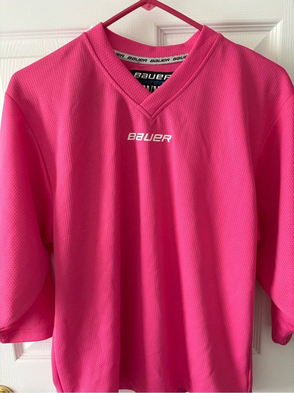 Bauer Bright Pink Kids Hockey Practice Jersey